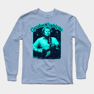 Gordon Lightfoot Vintage 70s Tour Style Long Sleeve T-Shirt